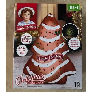 Little Debbie Christmas Tree Cake Chocolate Inflatable 4.5ft Airblown Decor